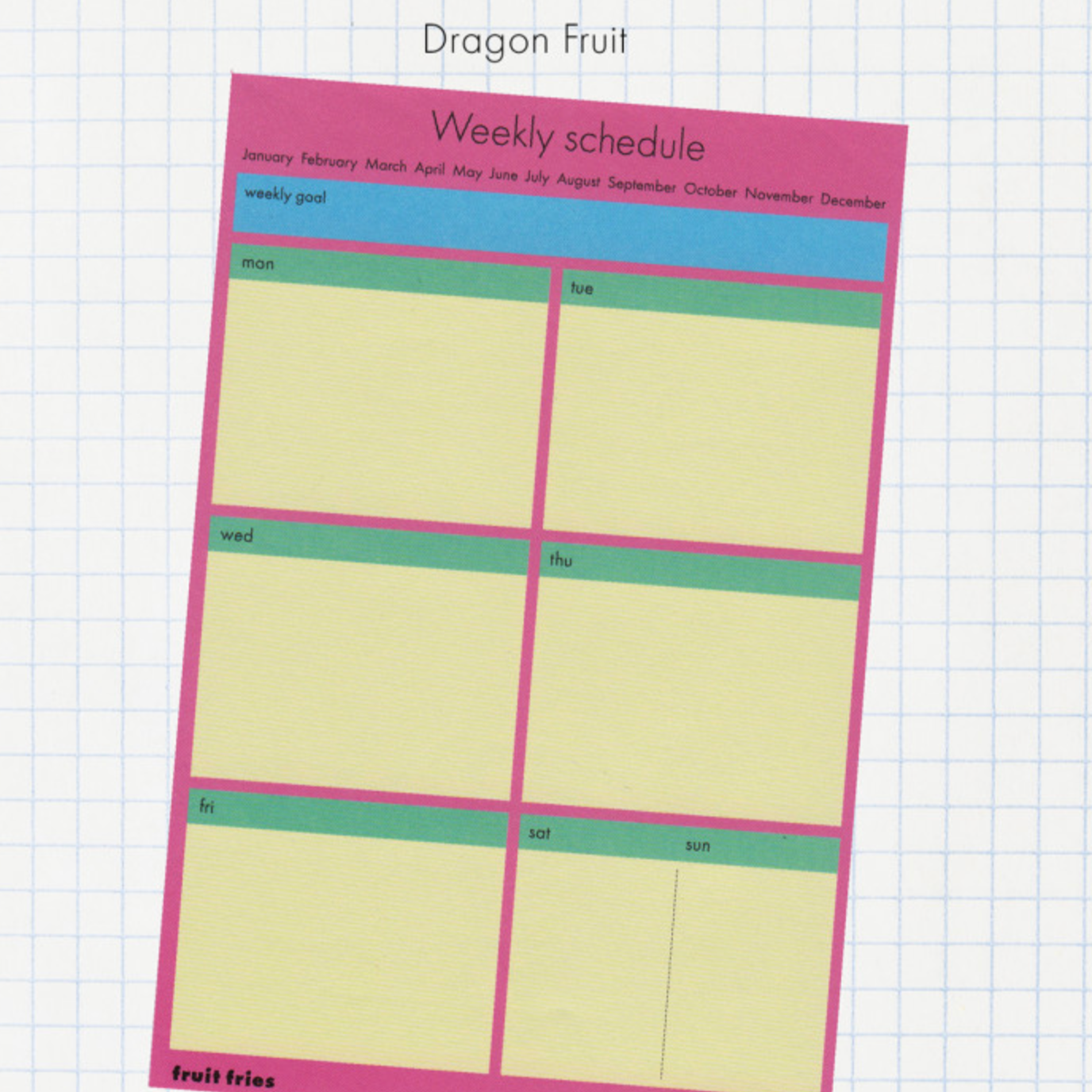 Weekly Schedule Memo Pad