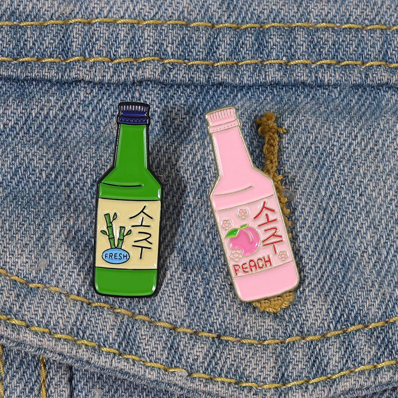 Korean Soju Miniature Badge