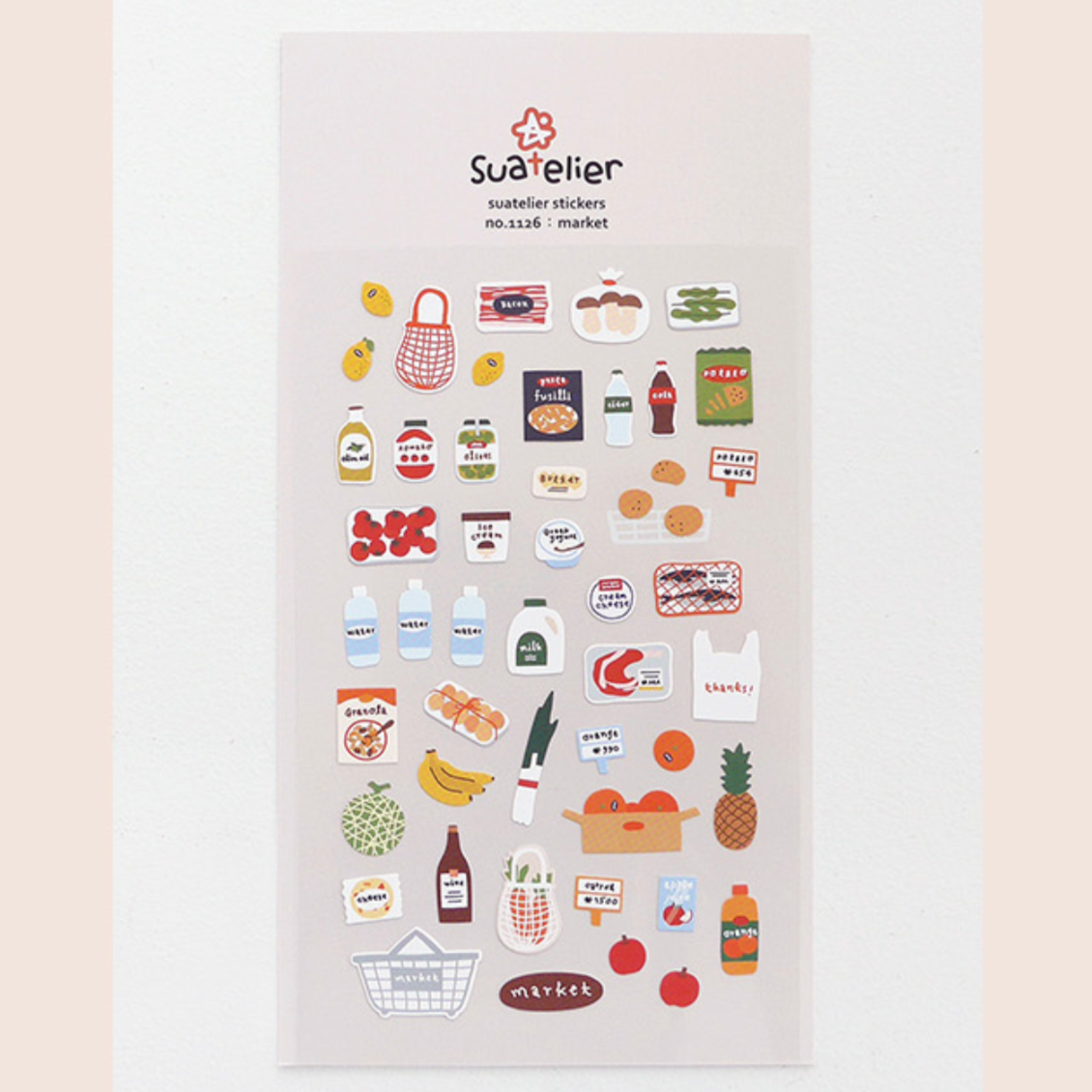 sticker, korean stationery