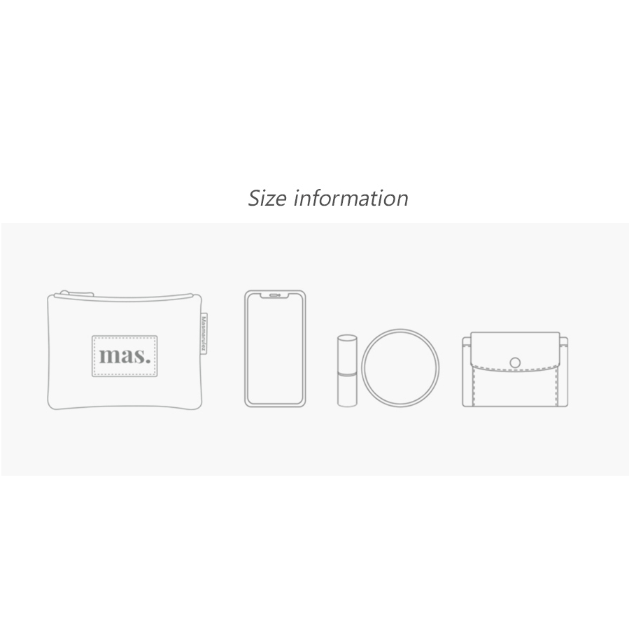 Size comparison chart with various items on a white background