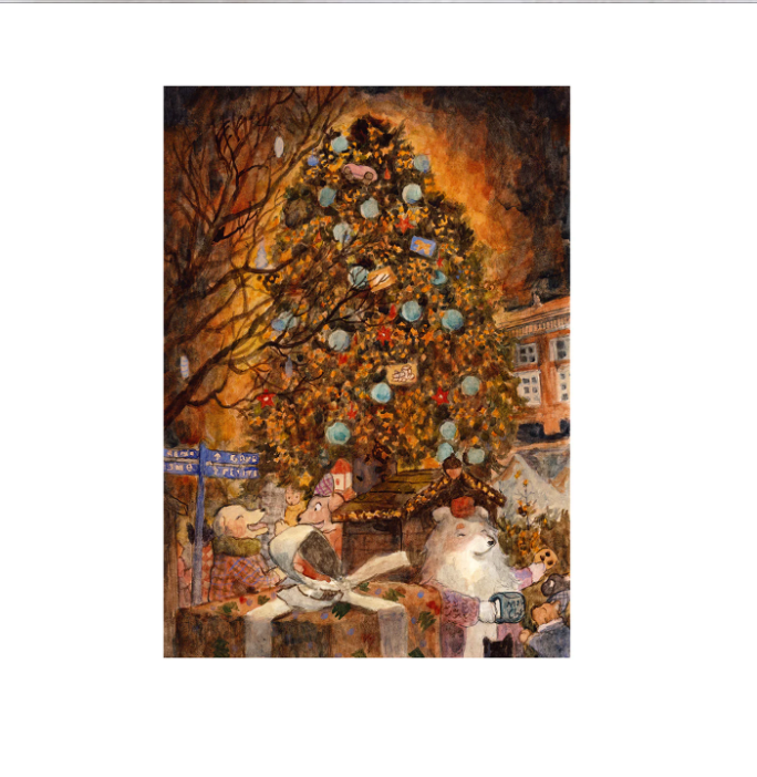 Holiday Greeting Postcard by Selynn Lee