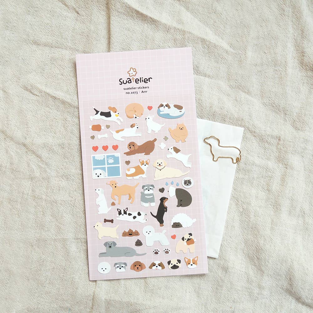 sticker, dog sticker, cute, puppy