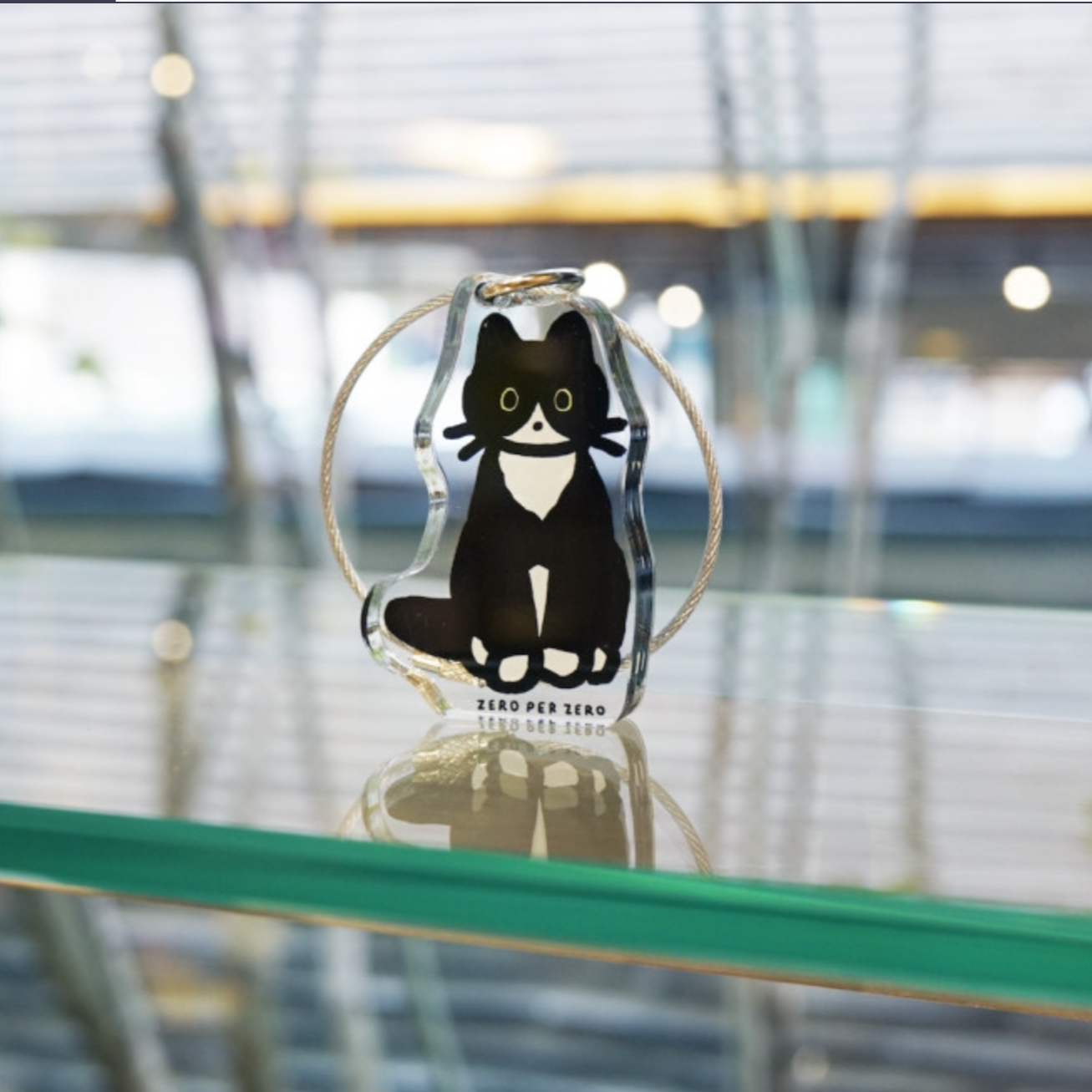 korean stationery, keyring, cat