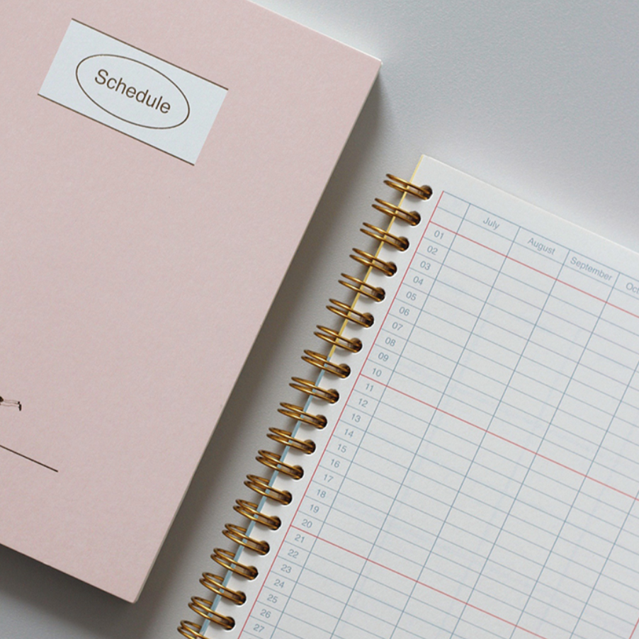 korean stationery, schedule note, planner, note
