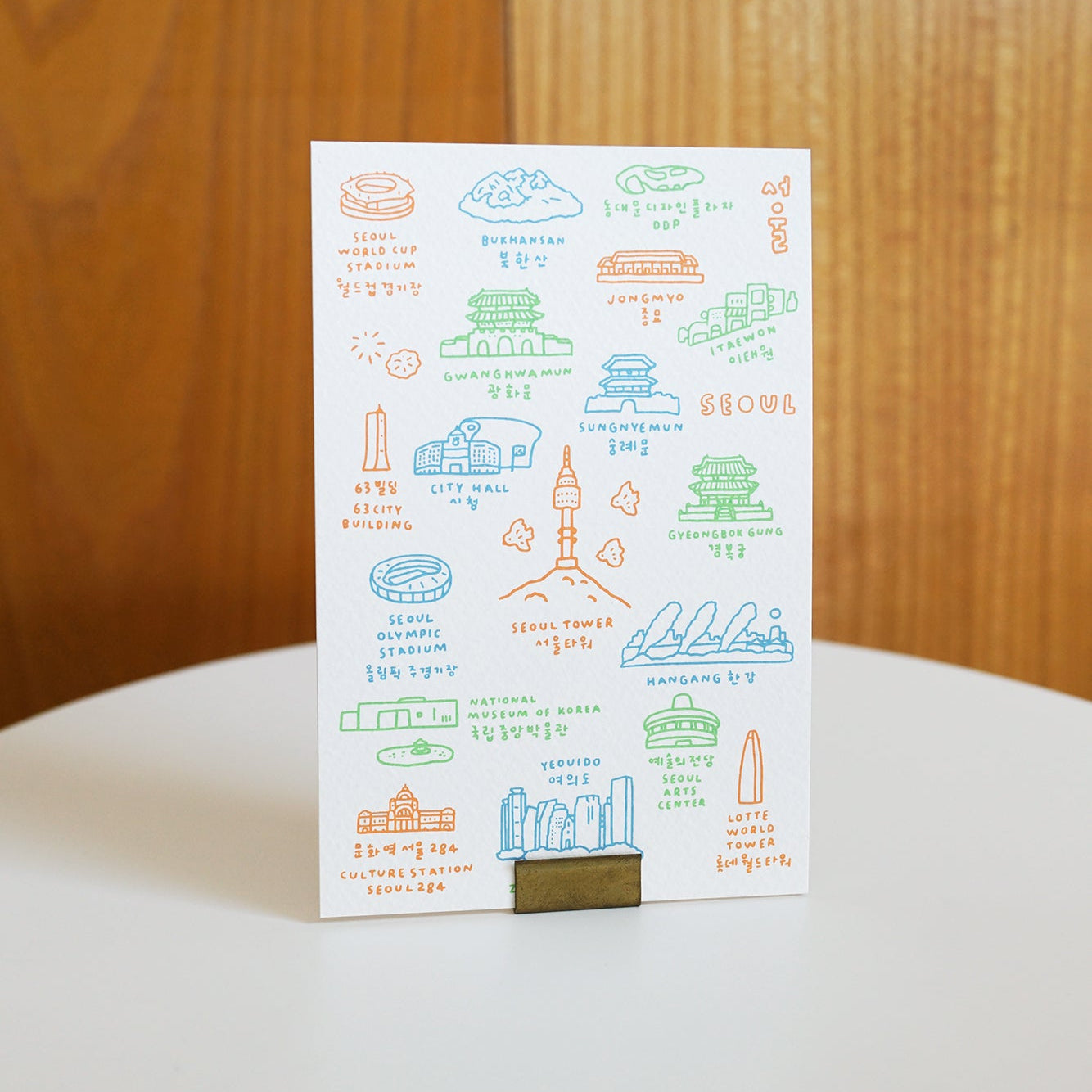 Silkscreen Postcard - Seoul