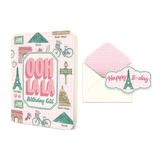 Ooh La La Birthday Girl Deluxe Greeting Card