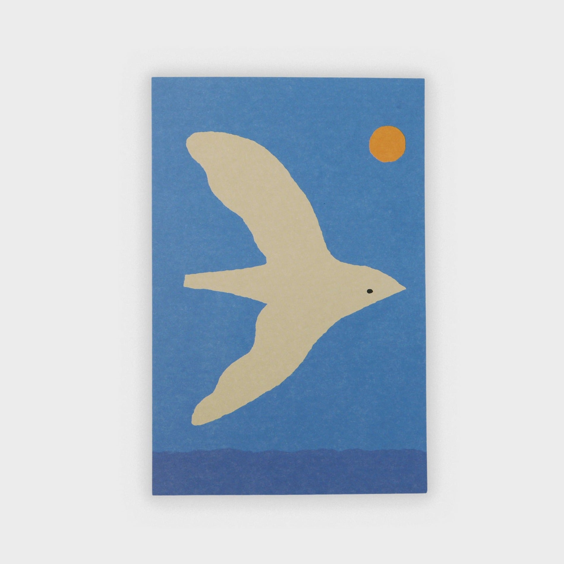 postcard, bird, love, blue