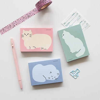 korean stationery, memo, memopad, cat 