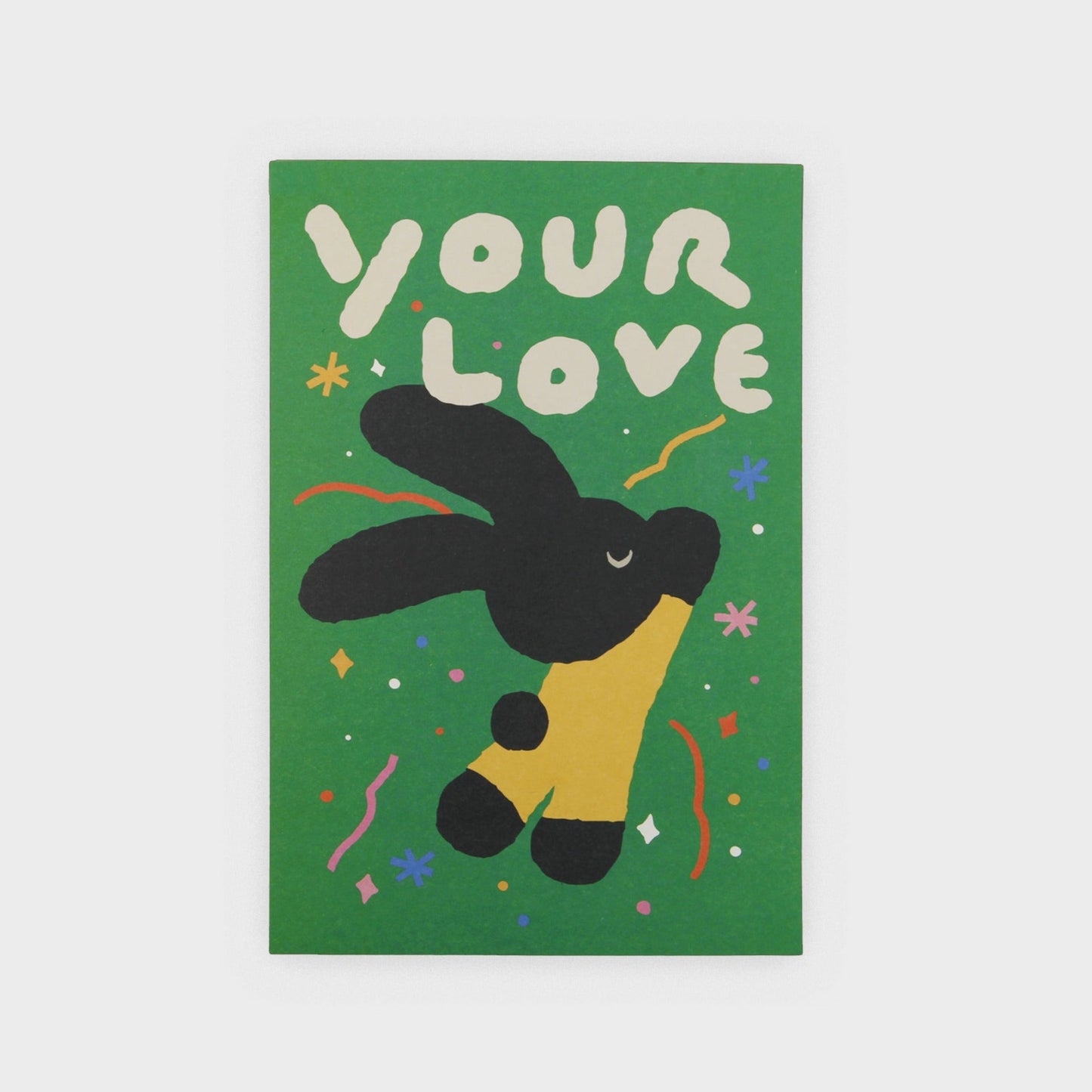 postcard, your love, green, love