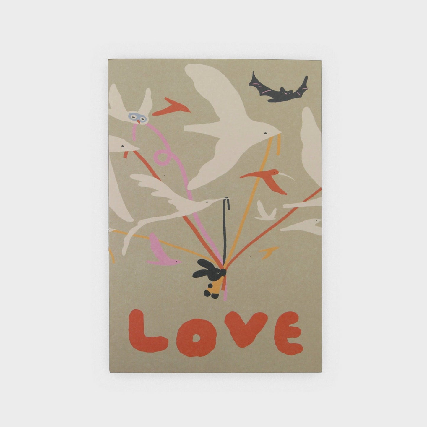 postcard, love, bird