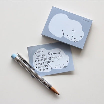 korean stationery, memo, memopad, cat 