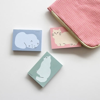 korean stationery, memo, memopad, cat 