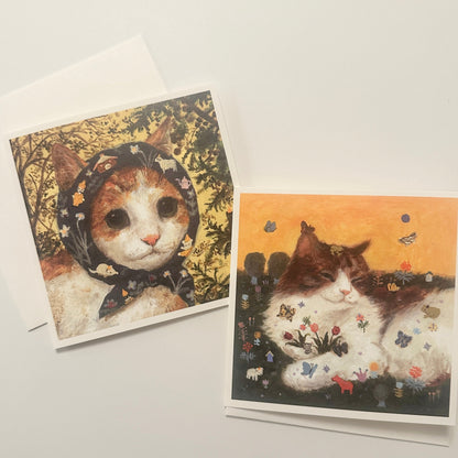 Various Greeting Cards with cats