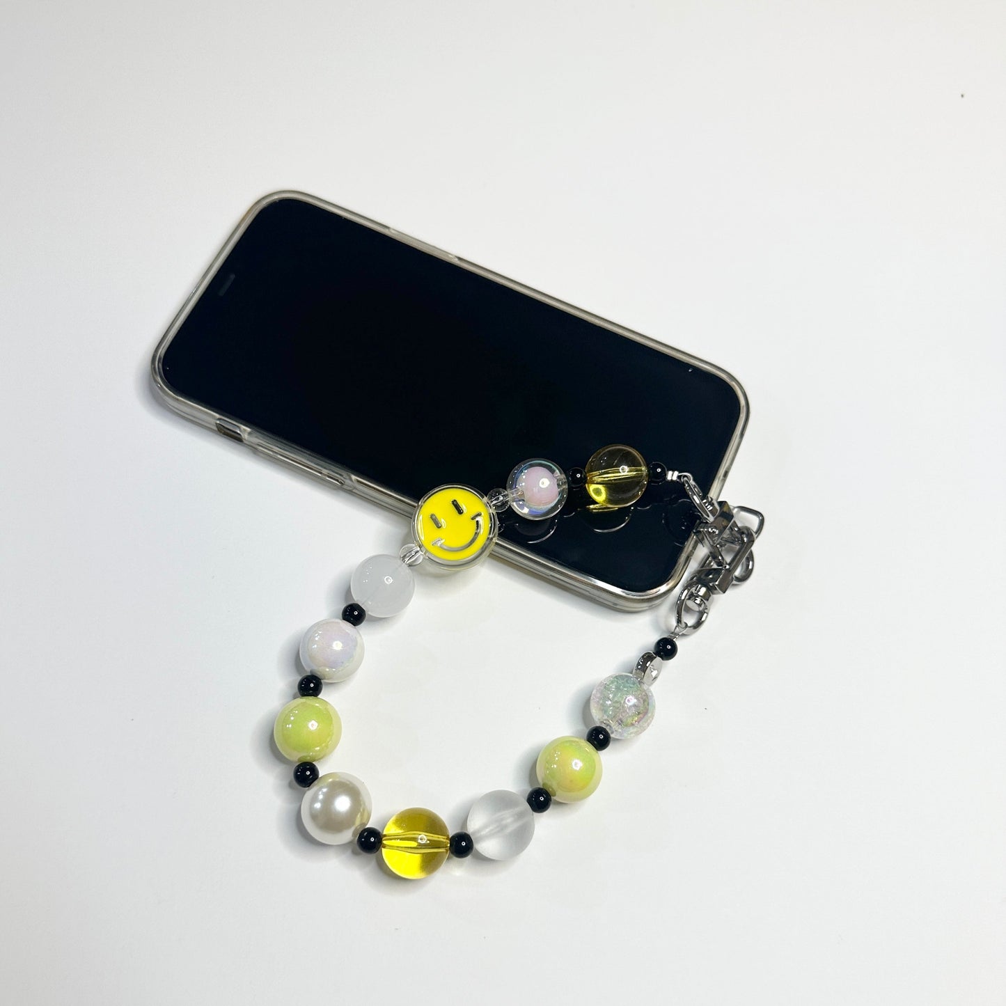 Yellow Smile Phone Strap