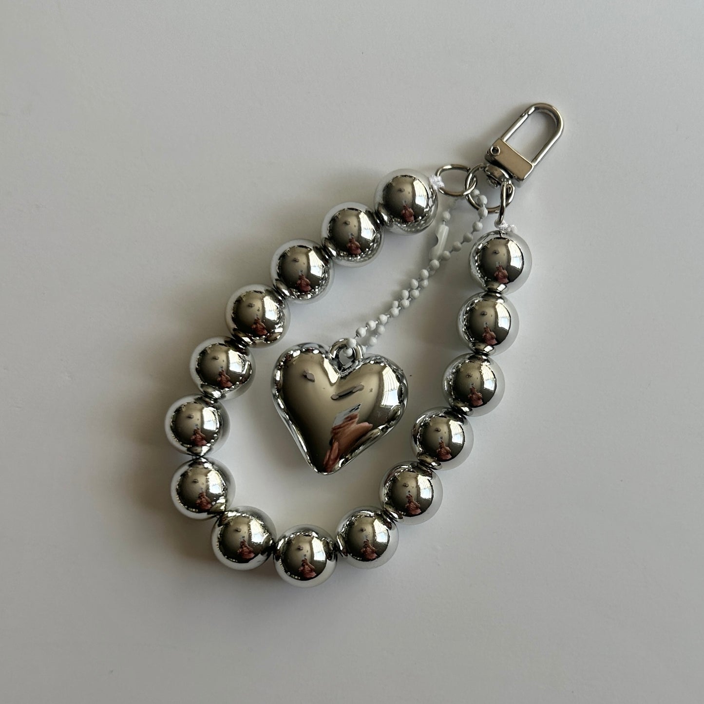 Phone Strap - Silver or Gold Phone Strap with heart