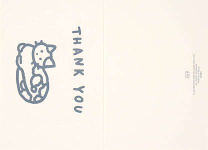 Card - Thank You : Flower, Cat, Dog