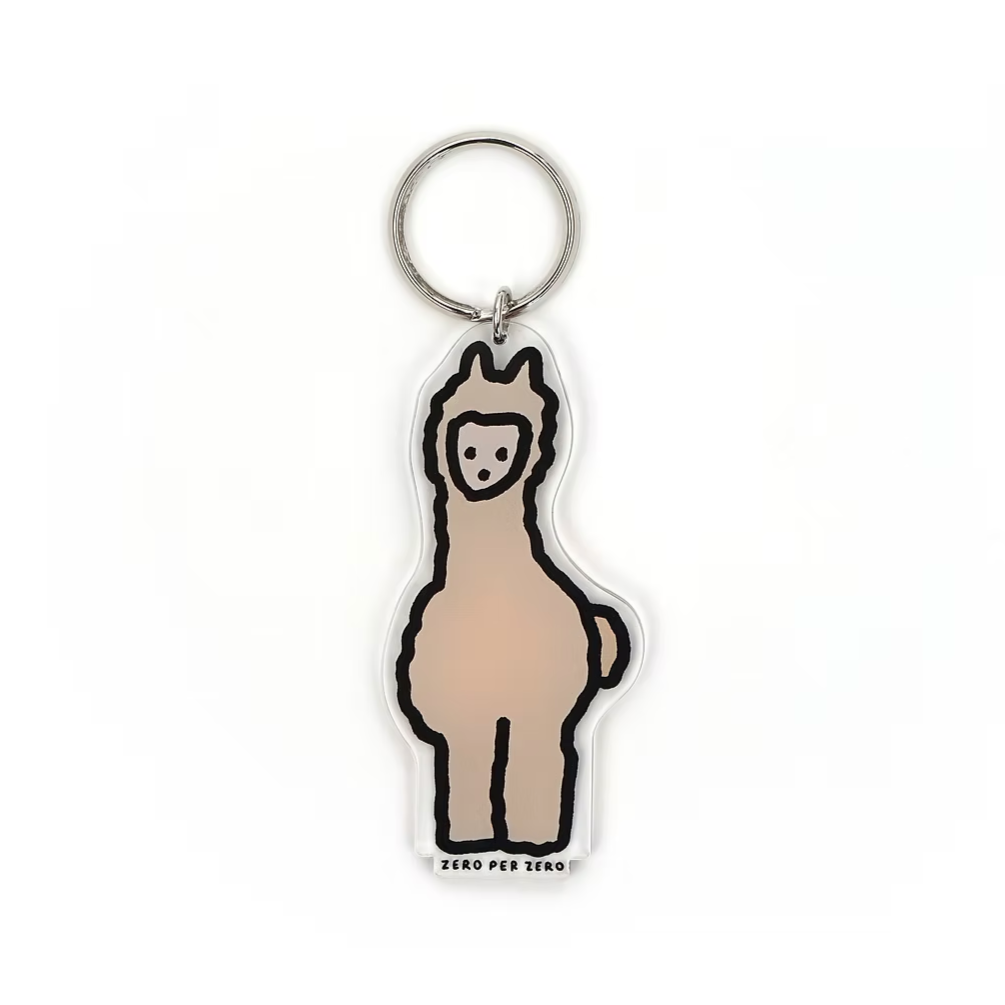 alpaca, keyring, animal keyring