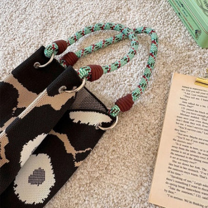 brown, korean style, gift, holiday gift, knit bag