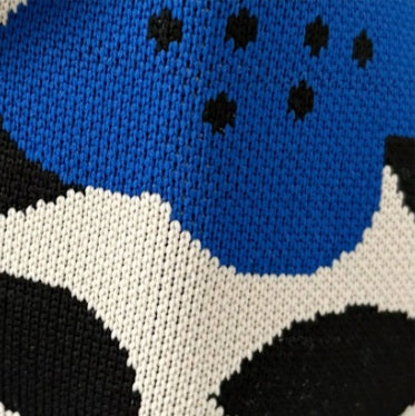 blue, flower, korean style, gift, holiday gift, knit bag