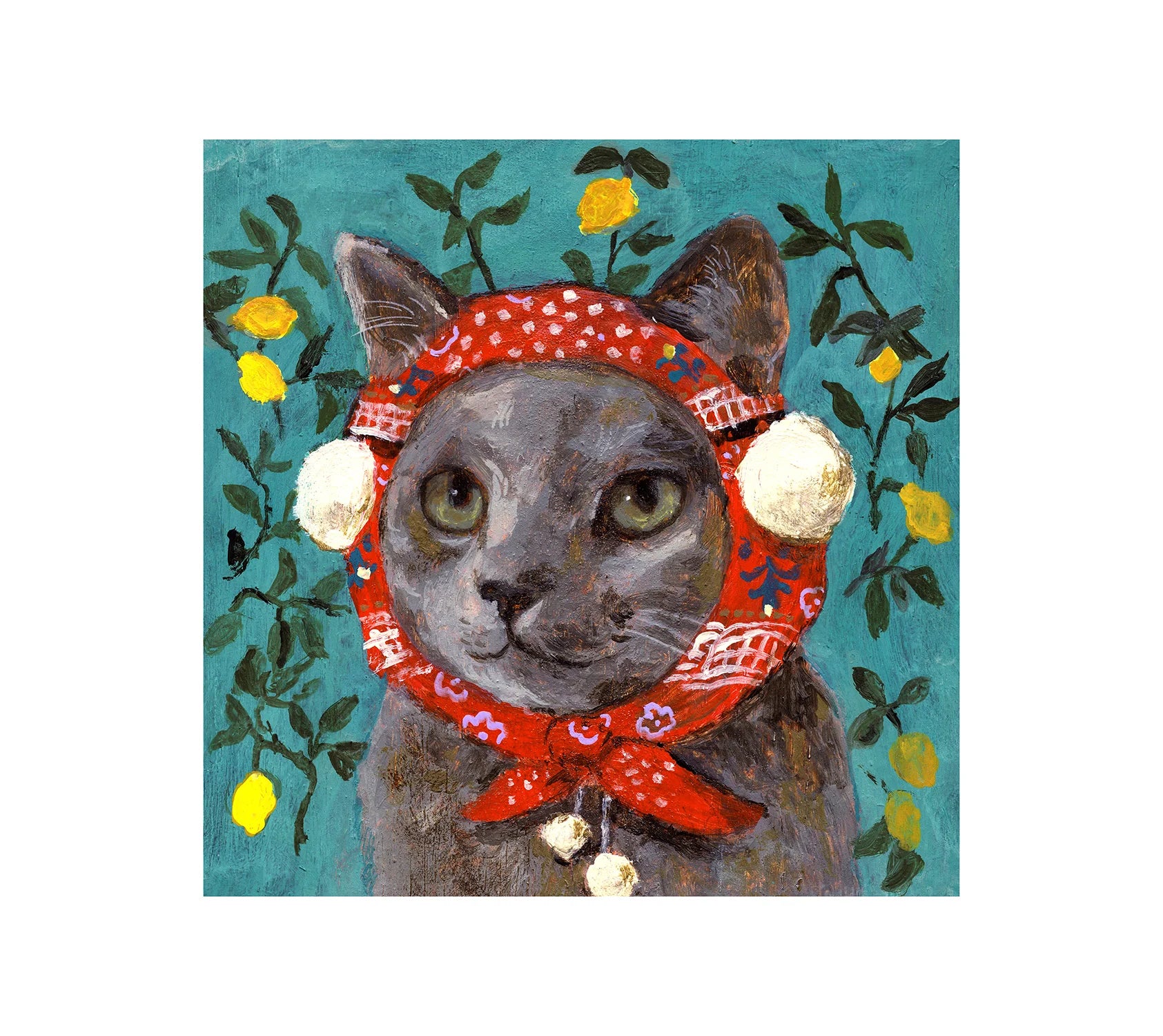 greeting card cat lover illustration