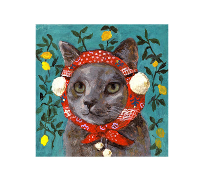 greeting card cat lover illustration