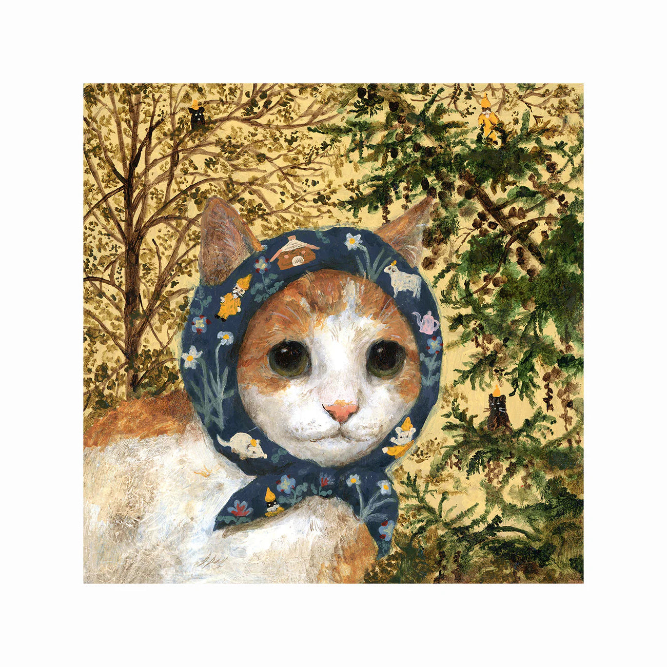 greeting card cat lover illustration