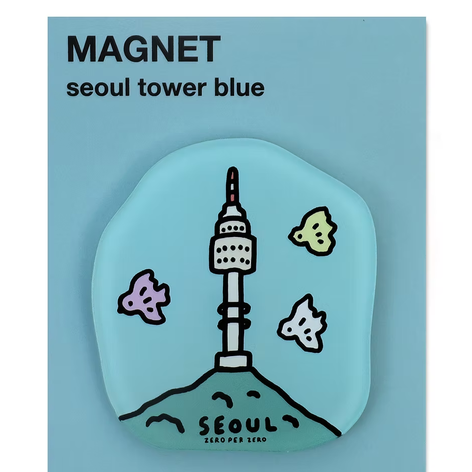 korean stationery, seoul tower, magnet