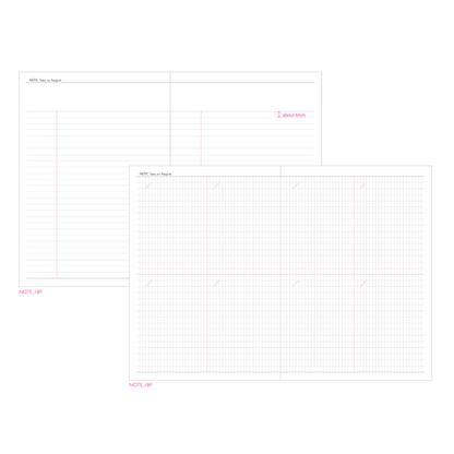 Blank grid paper with lines for writing or drawing