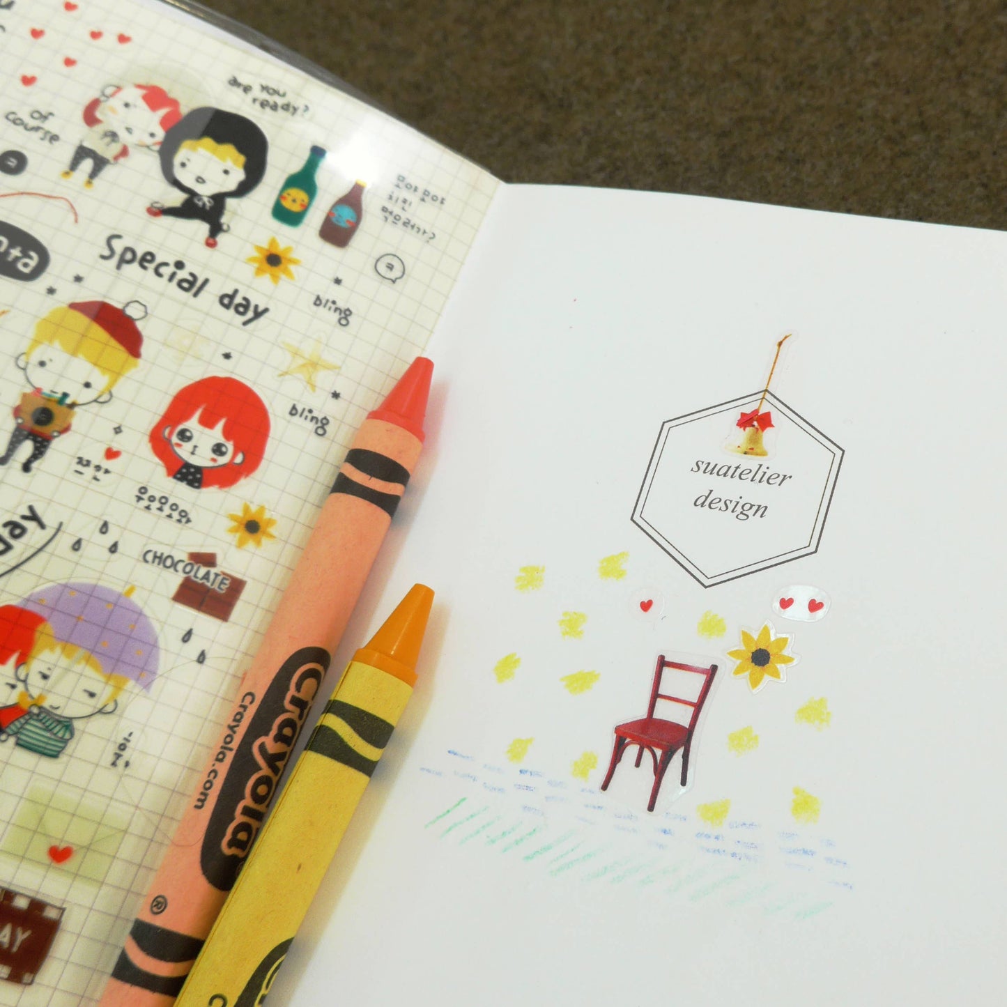 sticker, korean, stationery, cuite