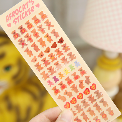 pearly sticker mini teddy bear